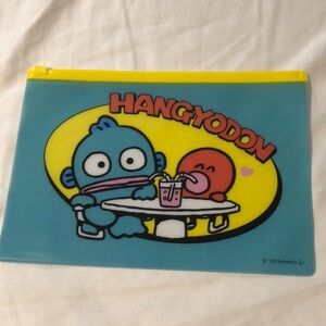 Sanrio Hangyodon Blue and Yellow Zipper Pouch
